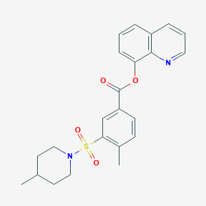 Quinolin-8-yl 4-methyl-3-[(4-methylpiperidin-1-yl)sulfonyl]benzoate