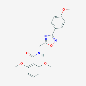 molecular formula C19H19N3O5 B360222 2,6-dimethoxy-N-{[3-(4-methoxyphenyl)-1,2,4-oxadiazol-5-yl]methyl}benzamide CAS No. 887695-38-7