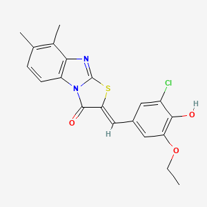 2-(3-chloro-5-ethoxy-4-hydroxybenzylidene)-7,8-dimethyl[1,3]thiazolo[3,2-a]benzimidazol-3(2H)-one