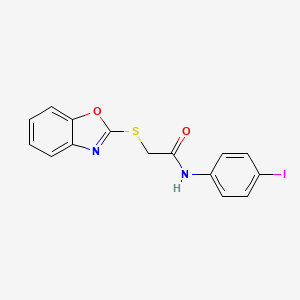 2-(1,3-benzoxazol-2-ylthio)-N-(4-iodophenyl)acetamide