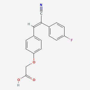 2-[4-[(E)-2-cyano-2-(4-fluorophenyl)ethenyl]phenoxy]acetic acid