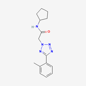 N-cyclopentyl-2-[5-(2-methylphenyl)-2H-1,2,3,4-tetrazol-2-yl]acetamide