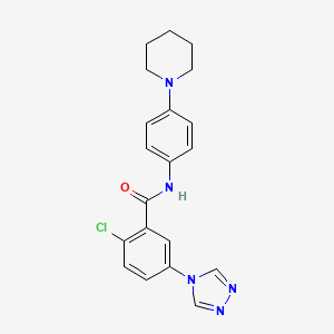 2-chloro-N-[4-(1-piperidinyl)phenyl]-5-(4H-1,2,4-triazol-4-yl)benzamide