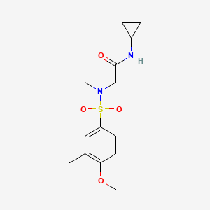 molecular formula C14H20N2O4S B3602253 N~1~-cyclopropyl-N~2~-[(4-methoxy-3-methylphenyl)sulfonyl]-N~2~-methylglycinamide 