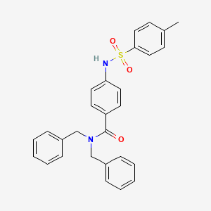 molecular formula C28H26N2O3S B3602262 N,N-dibenzyl-4-{[(4-methylphenyl)sulfonyl]amino}benzamide 