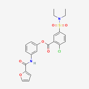 3-(2-furoylamino)phenyl 2-chloro-5-[(diethylamino)sulfonyl]benzoate