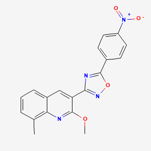 2-methoxy-8-methyl-3-[5-(4-nitrophenyl)-1,2,4-oxadiazol-3-yl]quinoline