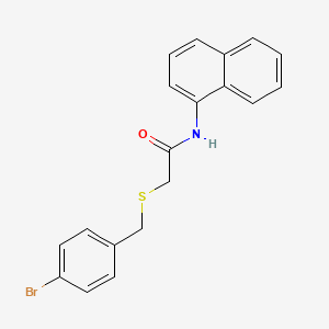 2-[(4-bromobenzyl)thio]-N-1-naphthylacetamide