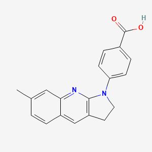 molecular formula C19H16N2O2 B3602319 4-(7-methyl-2,3-dihydro-1H-pyrrolo[2,3-b]quinolin-1-yl)benzoic acid 