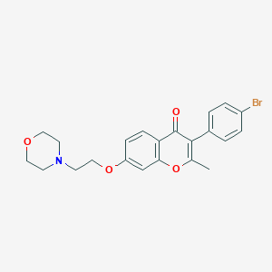 molecular formula C22H22BrNO4 B360233 3-(4-溴苯基)-2-甲基-7-(2-吗啉乙氧基)-4H-色烯-4-酮 CAS No. 920475-35-0