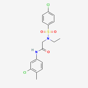 N~1~-(3-chloro-4-methylphenyl)-N~2~-[(4-chlorophenyl)sulfonyl]-N~2~-ethylglycinamide