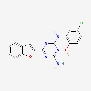 6-(1-benzofuran-2-yl)-N-(5-chloro-2-methoxyphenyl)-1,3,5-triazine-2,4-diamine