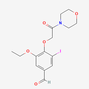 3-ethoxy-5-iodo-4-[2-(4-morpholinyl)-2-oxoethoxy]benzaldehyde