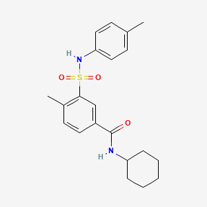 N-cyclohexyl-4-methyl-3-{[(4-methylphenyl)amino]sulfonyl}benzamide