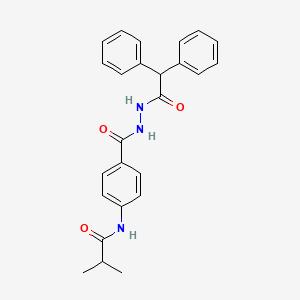 N-(4-{[2-(diphenylacetyl)hydrazino]carbonyl}phenyl)-2-methylpropanamide