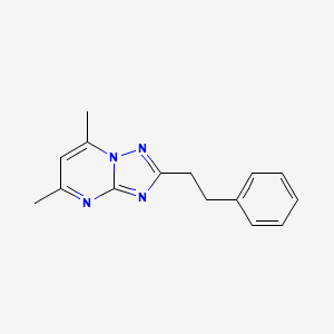 molecular formula C15H16N4 B3602404 5,7-dimethyl-2-(2-phenylethyl)[1,2,4]triazolo[1,5-a]pyrimidine 