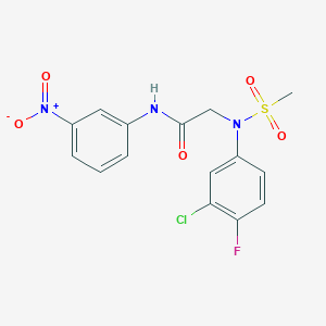 N~2~-(3-chloro-4-fluorophenyl)-N~2~-(methylsulfonyl)-N~1~-(3-nitrophenyl)glycinamide