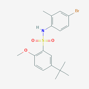 {[5-(Tert-butyl)-2-methoxyphenyl]sulfonyl}(4-bromo-2-methylphenyl)amine