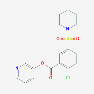 3-pyridinyl 2-chloro-5-(1-piperidinylsulfonyl)benzoate