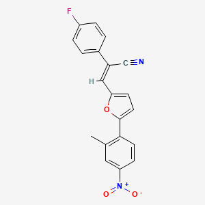 (2Z)-2-(4-fluorophenyl)-3-[5-(2-methyl-4-nitrophenyl)furan-2-yl]prop-2-enenitrile