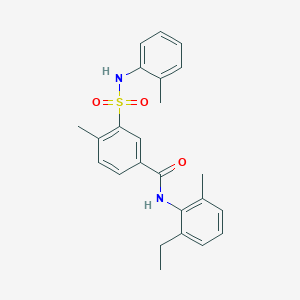 N-(2-ethyl-6-methylphenyl)-4-methyl-3-{[(2-methylphenyl)amino]sulfonyl}benzamide