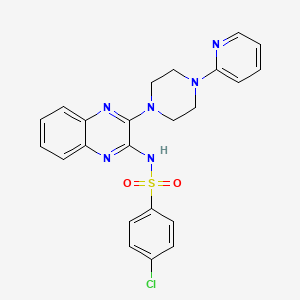 4-chloro-N-{3-[4-(2-pyridinyl)-1-piperazinyl]-2-quinoxalinyl}benzenesulfonamide