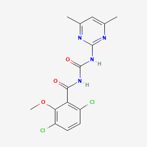 3,6-dichloro-N-[(4,6-dimethylpyrimidin-2-yl)carbamoyl]-2-methoxybenzamide