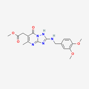 methyl {2-[(3,4-dimethoxybenzyl)amino]-5-methyl-7-oxo-4,7-dihydro[1,2,4]triazolo[1,5-a]pyrimidin-6-yl}acetate