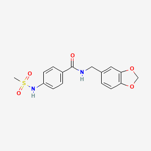 N-(1,3-benzodioxol-5-ylmethyl)-4-[(methylsulfonyl)amino]benzamide