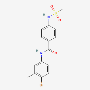 N-(4-bromo-3-methylphenyl)-4-[(methylsulfonyl)amino]benzamide