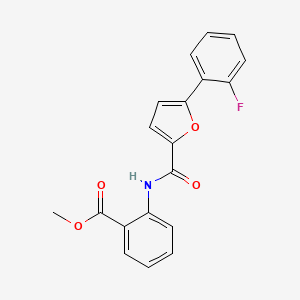 molecular formula C19H14FNO4 B3602500 methyl 2-{[5-(2-fluorophenyl)-2-furoyl]amino}benzoate 