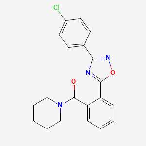 1-{2-[3-(4-chlorophenyl)-1,2,4-oxadiazol-5-yl]benzoyl}piperidine