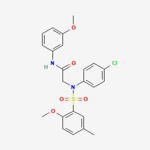 N~2~-(4-chlorophenyl)-N~2~-[(2-methoxy-5-methylphenyl)sulfonyl]-N~1~-(3-methoxyphenyl)glycinamide