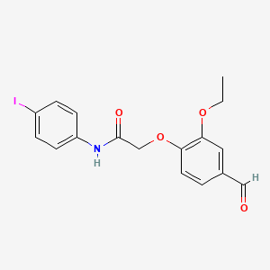 molecular formula C17H16INO4 B3602513 2-(2-ethoxy-4-formylphenoxy)-N-(4-iodophenyl)acetamide 