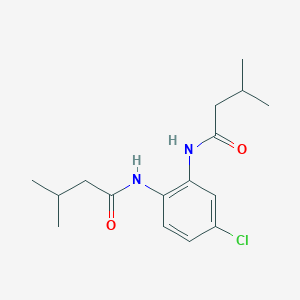 molecular formula C16H23ClN2O2 B3602530 N,N'-(4-chloro-1,2-phenylene)bis(3-methylbutanamide) 