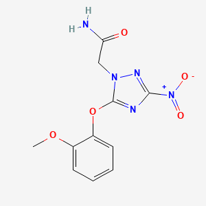 2-[5-(2-methoxyphenoxy)-3-nitro-1H-1,2,4-triazol-1-yl]acetamide