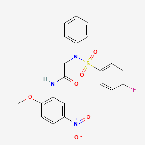 N~2~-[(4-fluorophenyl)sulfonyl]-N~1~-(2-methoxy-5-nitrophenyl)-N~2~-phenylglycinamide