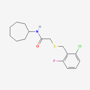 2-[(2-chloro-6-fluorobenzyl)thio]-N-cycloheptylacetamide