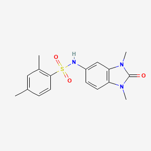 molecular formula C17H19N3O3S B3602595 N-(1,3-dimethyl-2-oxo-2,3-dihydro-1H-benzimidazol-5-yl)-2,4-dimethylbenzenesulfonamide 