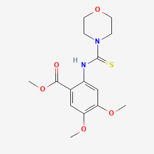 molecular formula C15H20N2O5S B3602606 methyl 4,5-dimethoxy-2-[(4-morpholinylcarbonothioyl)amino]benzoate 