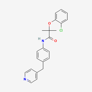 molecular formula C22H21ClN2O2 B3602616 2-(2-chlorophenoxy)-2-methyl-N-[4-(4-pyridinylmethyl)phenyl]propanamide 