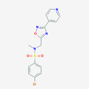 molecular formula C15H13BrN4O3S B360265 4-bromo-N-methyl-N-{[3-(4-pyridinyl)-1,2,4-oxadiazol-5-yl]methyl}benzenesulfonamide CAS No. 832094-50-5