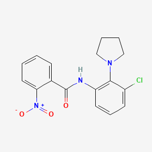 N-[3-chloro-2-(1-pyrrolidinyl)phenyl]-2-nitrobenzamide