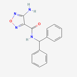 molecular formula C16H14N4O2 B3602657 4-amino-N-(diphenylmethyl)-1,2,5-oxadiazole-3-carboxamide 