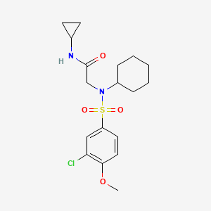 N~2~-[(3-chloro-4-methoxyphenyl)sulfonyl]-N~2~-cyclohexyl-N~1~-cyclopropylglycinamide