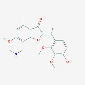 molecular formula C22H25NO6 B360266 (Z)-7-((dimethylamino)methyl)-6-hydroxy-4-methyl-2-(2,3,4-trimethoxybenzylidene)benzofuran-3(2H)-one CAS No. 903863-53-6