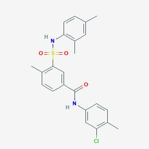 N-(3-chloro-4-methylphenyl)-3-{[(2,4-dimethylphenyl)amino]sulfonyl}-4-methylbenzamide