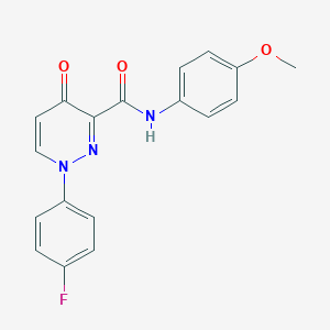molecular formula C18H14FN3O3 B360268 1-(4-fluorophenyl)-N-(4-methoxyphenyl)-4-oxo-1,4-dihydro-3-pyridazinecarboxamide CAS No. 898610-60-1
