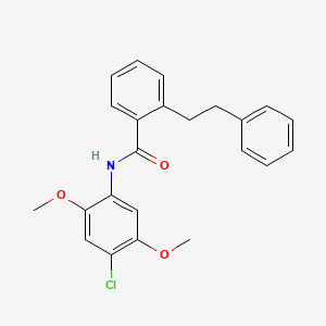 N-(4-chloro-2,5-dimethoxyphenyl)-2-(2-phenylethyl)benzamide