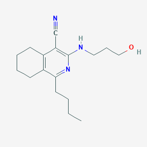 1-Butyl-3-(3-hydroxypropylamino)-5,6,7,8-tetrahydroisoquinoline-4-carbonitrile